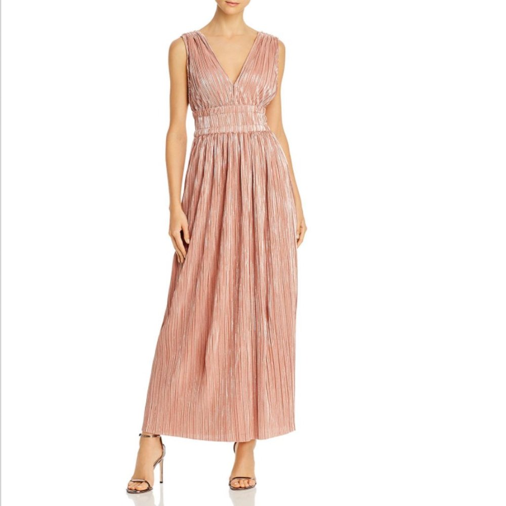 MAJE (NWT) - Rimalda Pink Metallic Gown - Picture 2 of 5